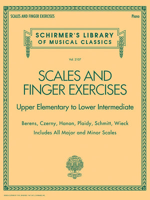 Cover Image for Scales and Finger Exercises: Schirmer Library of Classic Vol. 2107 Finger Exercise Book with Piano Scales Chords and Arpeggios -- Hal Leonard Corp, Paperback
