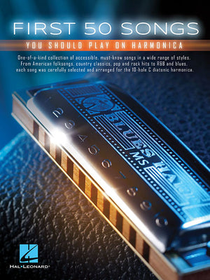 Cover Image for First 50 Songs You Should Play on Harmonica Easy Harmonica Sheet Music for Beginners Includes Blowin' in the Wind, Let It Be, My Girl, Sweet Caroline, -- Hal Leonard Corp, Paperback