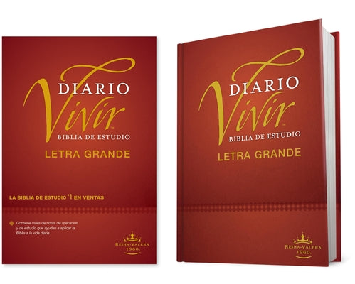 Cover Image for Biblia de Estudio del Diario Vivir Rvr60, Letra Grande (Letra Roja, Tapa Dura) -- Tyndale, Hardcover