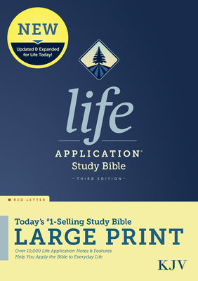 Cover Image for KJV Life Application Study Bible, Third Edition, Large Print (Hardcover, Red Letter) -- Tyndale, Hardcover