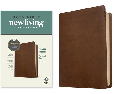 Cover Image for NLT Personal Size Giant Print Bible, Filament Enabled Edition (Red Letter, Leatherlike, Rustic Brown) -- New Living Translation, Imitation Leather
