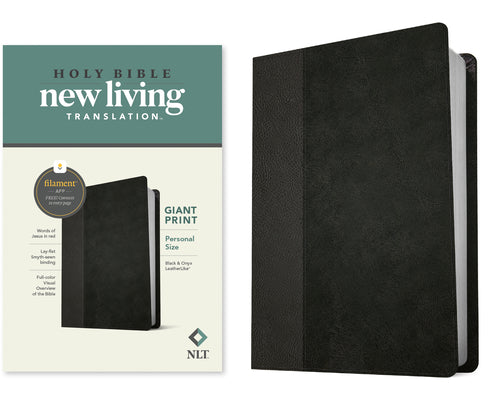 Cover Image for NLT Personal Size Giant Print Bible, Filament Enabled Edition (Red Letter, Leatherlike, Black/Onyx) -- New Living Translation, Leather / Fine Binding
