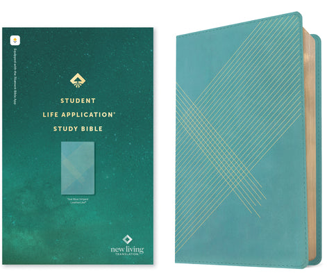 Cover Image for NLT Student Life Application Study Bible, Filament Enabled (Leatherlike, Teal Blue Striped, Red Letter) -- New Living Translation, Leather / Fine Binding