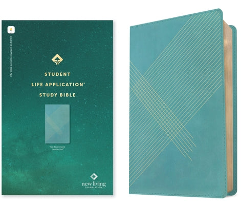 Cover Image for NLT Student Life Application Study Bible, Filament Enabled (Leatherlike, Teal Blue Striped, Red Letter) -- New Living Translation, Leather / Fine Binding
