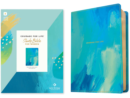 Cover Image for NLT Courage for Life Study Bible for Women, Filament Enabled (Leatherlike, Brushed Aqua Blue) -- New Living Translation, Leather / Fine Binding