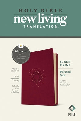Cover Image for NLT Personal Size Giant Print Bible, Filament Enabled (Leatherlike, Aurora Cranberry, Red Letter) -- New Living Translation, Leather / Fine Binding