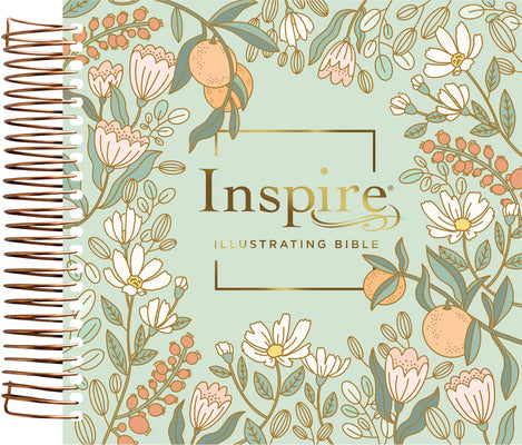 Cover Image for NLT Dayspring Inspire Illustrating Bible, Filament Enabled (Spiral Bound, Mint Floral Garden) -- New Living Translation, Spiral