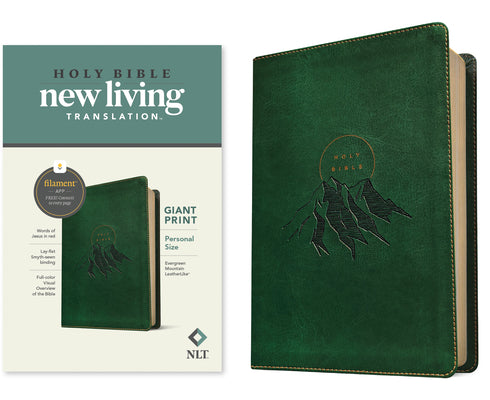 Cover Image for NLT Personal Size Giant Print Bible, Filament Enabled (Leatherlike, Evergreen Mountain, Red Letter) -- New Living Translation, Imitation Leather