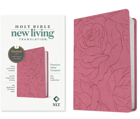 Cover Image for NLT Premium Value Compact Bible, Filament Enabled (Leatherlike, Pink Rose) -- New Living Translation, Imitation Leather