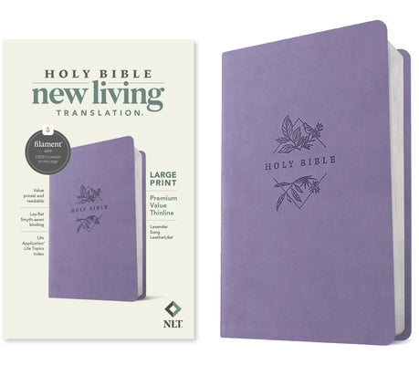 Cover Image for NLT Large Print Premium Value Thinline Bible, Filament Enabled (Leatherlike, Lavender Song) -- New Living Translation, Imitation Leather