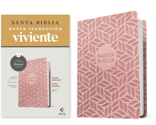 Cover Image for Biblia Valor Prémium Ntv, Letra Grande Con Filament (Sentipiel, Rosa) -- Nueva Traducción Viviente, Imitation Leather