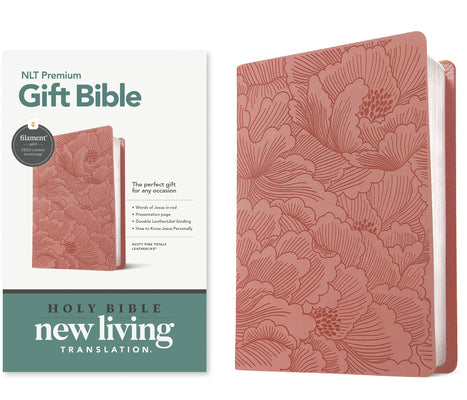 Cover Image for Premium Gift Bible Nlt, Filament Enabled (Leatherlike, Dusty Pink Petals, Red Letter) -- New Living Translation, Imitation Leather