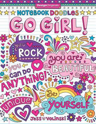 Cover Image for Notebook Doodles Go Girl!: Coloring & Activity Book -- Jess Volinski, Paperback