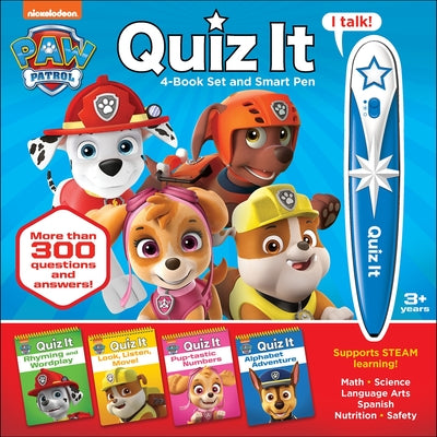 Cover Image for Nickelodeon Paw Patrol: Quiz It 4-Book Set and Smart Pen [With Battery] -- Pi Kids, Mixed Media Product