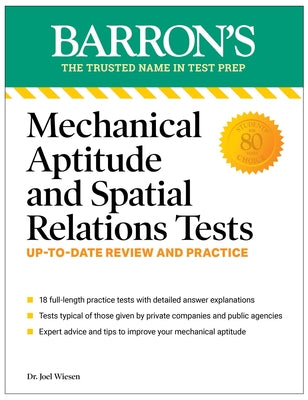 Cover Image for Mechanical Aptitude and Spatial Relations Tests, Fourth Edition -- Joel Wiesen, Paperback