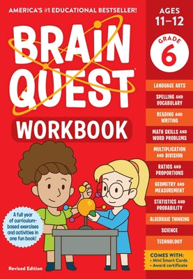 Cover Image for Brain Quest Workbook: 6th Grade Revised Edition -- Workman Publishing, Paperback