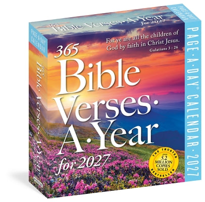 Cover Image for 365 Bible Verses-A-Year Page-A-Day(r) Calendar 2027: Timeless Words from the Bible to Guide, Comfort, and Inspire -- Workman Calendars, Daily