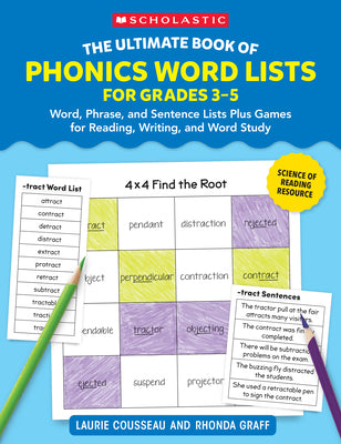 Cover Image for The Ultimate Book of Phonics Word Lists: Grades 3-5 -- Rhonda Graff, Paperback