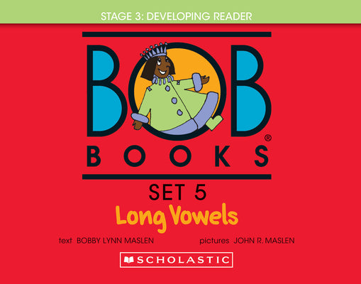 Cover Image for Bob Books - Long Vowels Hardcover Collection of 8 Stories Decodable Phonics Stories, Ages 4 and Up, Kindergarten, First Grade (Stage 3: Developing Rea -- Bobby Lynn Maslen, Library Binding