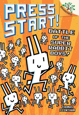 Cover Image for Battle of the Super Rabbit Boys!: A Branches Book (Press Start! #18): Volume 18 -- Thomas Flintham, Library Binding