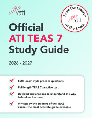 Cover Image for Official Ati Teas Study Guide 2026-2027 9e -- Ati, Paperback