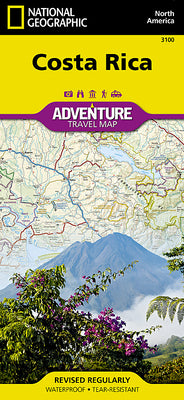 Costa Rica Map -- National Geographic Maps, Folded