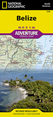 Cover Image for Belize Map -- National Geographic Maps, Folded