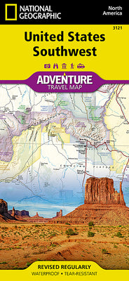 Cover Image for United States, Southwest Map -- National Geographic Maps, Sheet Map, Folded