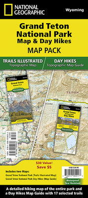 Cover Image for Grand Teton Day Hikes and National Park Map [Map Pack Bundle] -- National Geographic Maps, Sheet Map, Folded
