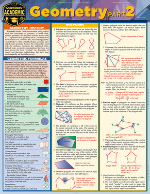 Cover Image for Geometry Part 2: Quickstudy Laminated Reference Guide -- S. B. Kizlik, Other
