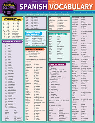 Cover Image for Spanish Vocabulary: A Quickstudy Laminated Reference Guide -- Liliane Arnet, Other