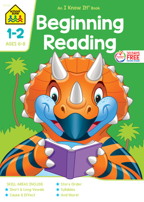 Cover Image for School Zone Beginning Reading Grades 1-2 Workbook -- School Zone, Paperback