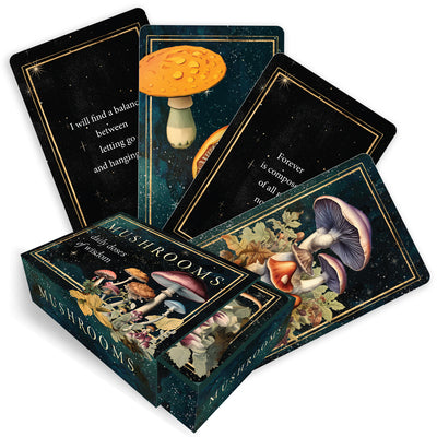 Cover Image for Mushrooms: Daily Doses of Wisdom (36 Gilt-Edged Full-Color Cards) -- Red Wheel/Weiser, Other