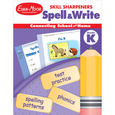 Cover Image for Skill Sharpeners: Spell & Write Grade K -- Evan-Moor Educational Publishers, Paperback
