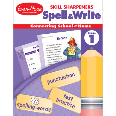 Cover Image for Skill Sharpeners: Spell & Write Grade 1 -- Evan-Moor Educational Publishers, Paperback