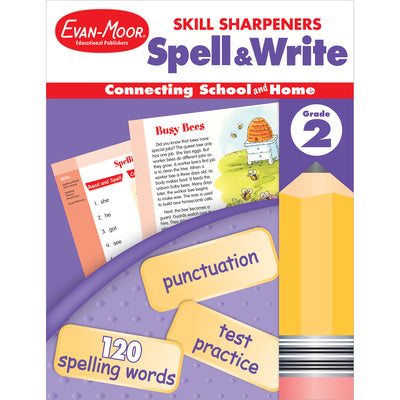 Cover Image for Skill Sharpeners: Spell & Write Grade 2 -- Evan-Moor Educational Publishers, Paperback