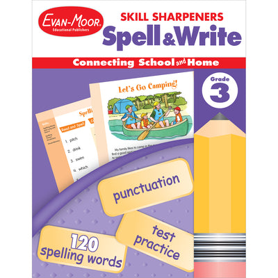 Cover Image for Skill Sharpeners: Spell & Write Grade 3 -- Evan-Moor Educational Publishers, Paperback