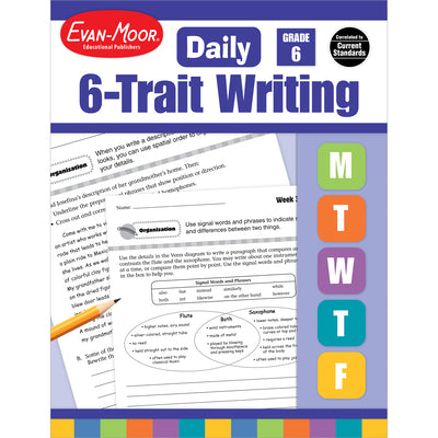 Cover Image for Daily 6-Trait Writing Grade 6+ Te -- Evan-Moor Educational Publishers, Paperback