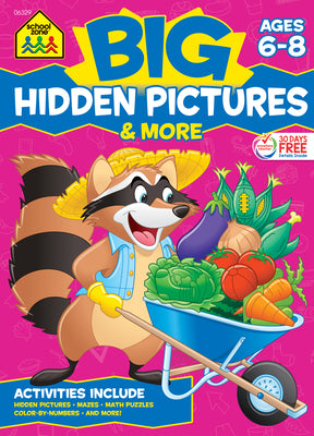 Cover Image for School Zone Big Hidden Pictures & More Workbook -- School Zone, Paperback