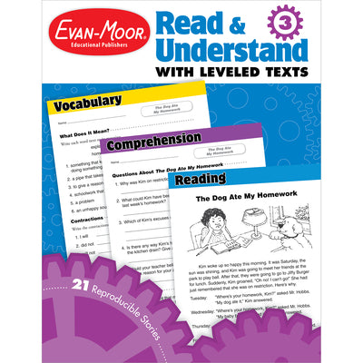 Cover Image for R&u with Leveled Texts, Grade 3 -- Evan-Moor Educational Publishers, Paperback