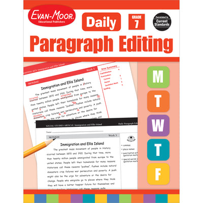Cover Image for Daily Paragraph Editing Grade 7 Te -- Evan-Moor Educational Publishers, Paperback