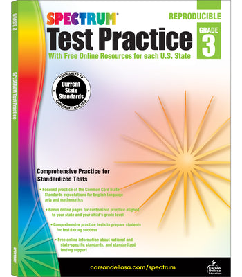 Cover Image for Spectrum Test Practice, Grade 3: Volume 63 -- Spectrum, Paperback