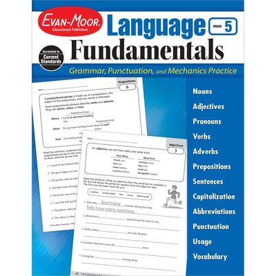 Cover Image for Language Fundamentals, Grade 5 -- Evan-Moor Educational Publishers, Paperback