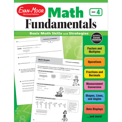 Cover Image for Math Fundamentals, Grade 4 -- Evan-Moor Educational Publishers, Paperback