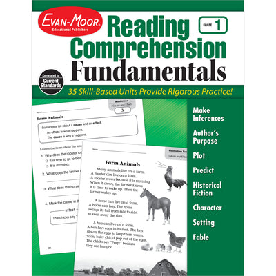 Cover Image for Reading Comprehension Fundamentals, Grade 1 -- Evan-Moor Educational Publishers, Paperback