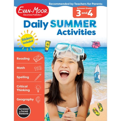 Cover Image for Daily Summer Activities Moving from 3rd to 4th Gr -- Evan-Moor Educational Publishers, Paperback