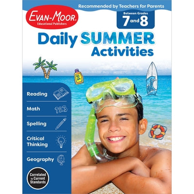 Cover Image for Daily Summer Activities Moving from 7th to 8th Gr -- Evan-Moor Educational Publishers, Paperback