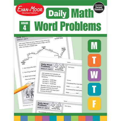 Cover Image for Daily Word Problems, Grade 4 -- Evan-Moor, Paperback