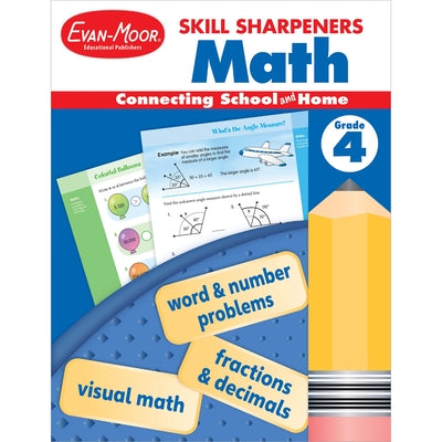 Cover Image for Skill Sharpeners: Math, Grade 4 -- Evan-Moor Educational Publishers, Paperback