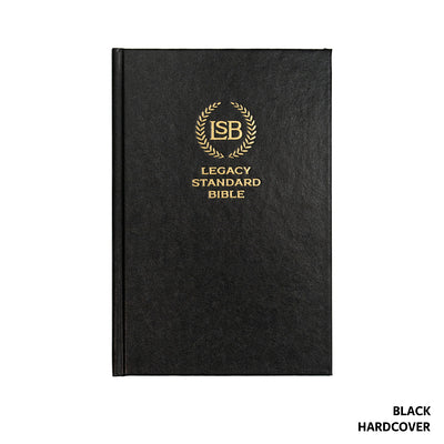 Cover Image for Legacy Standard Bible, Single Column Text Only Edition - Black Hardcover -- Steadfast Bibles, Hardcover